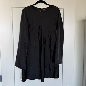 GAP Satin Long Sleeve Mini Dress
